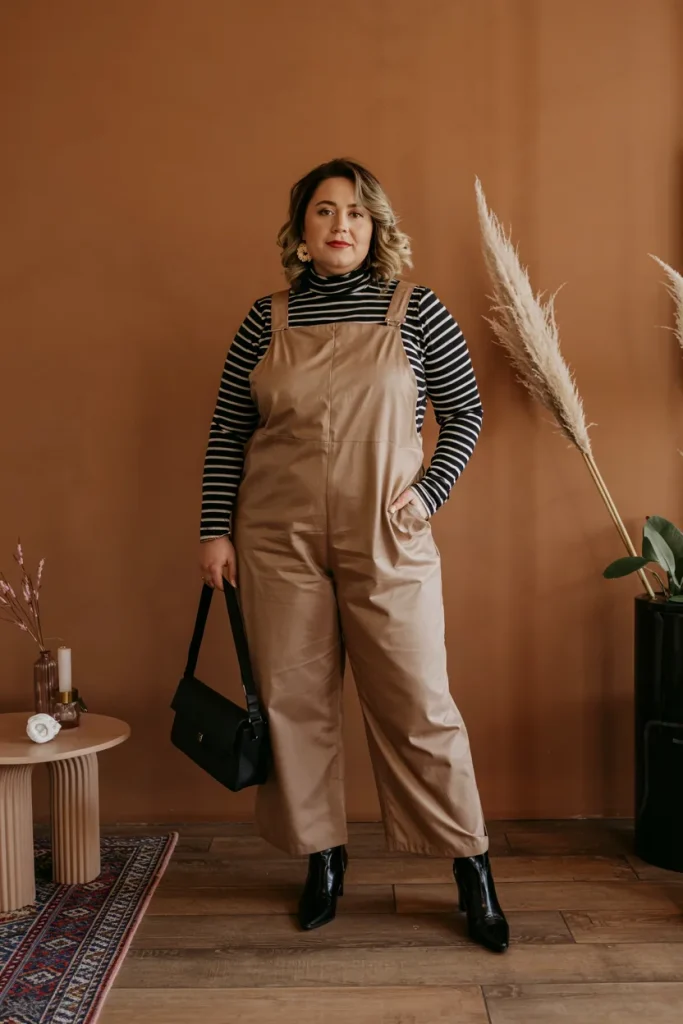 Pinafore Jumpsuit with Graphic Turtleneck Birthday Outfit