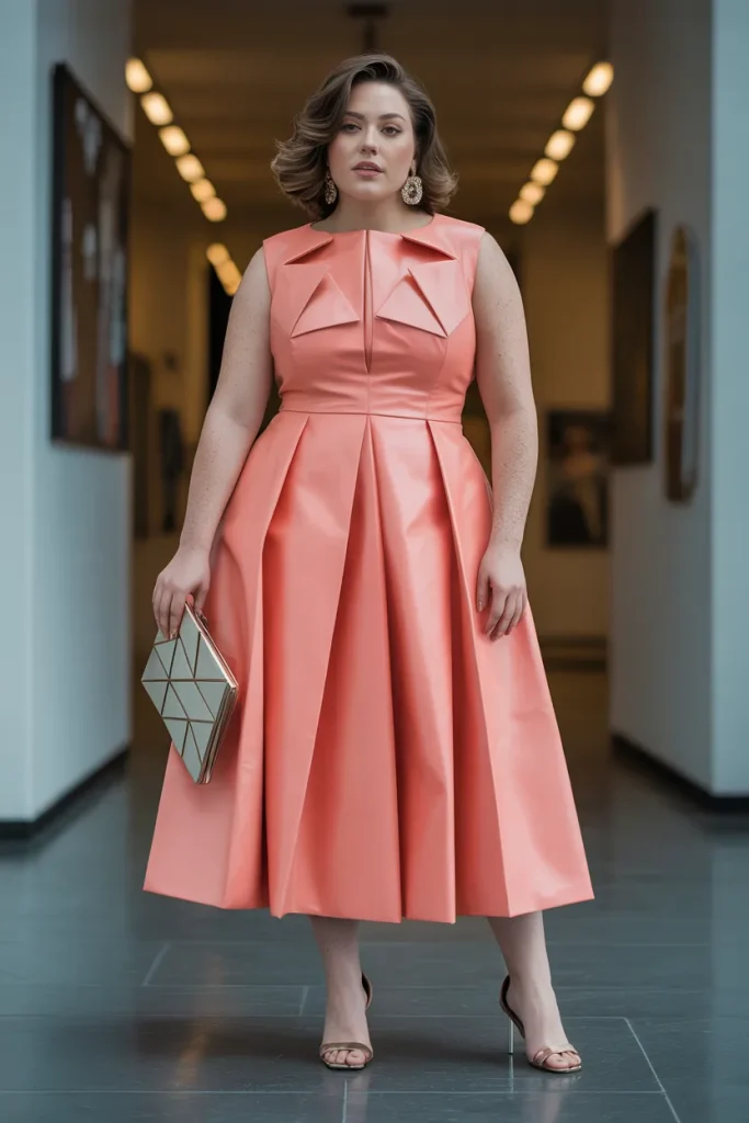 Plus Size Classy Structured Origami Summer Outfit