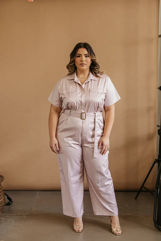 Plus Size Pastel Utility Jumpsuit Easter Outfit