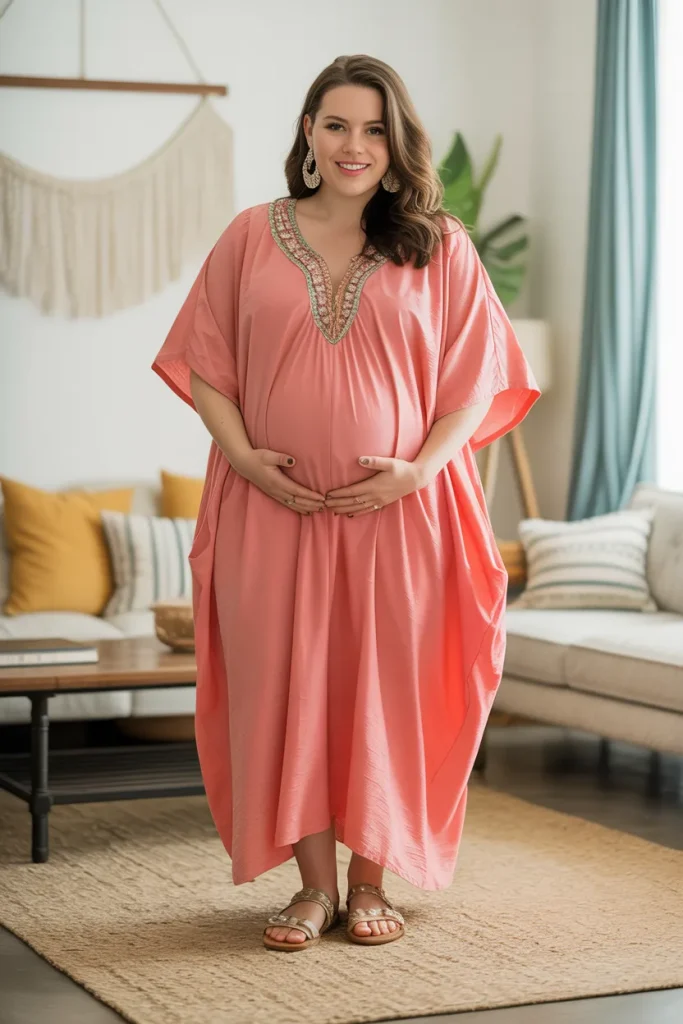 Plus Size Summer Caftan Pregnancy Outfit