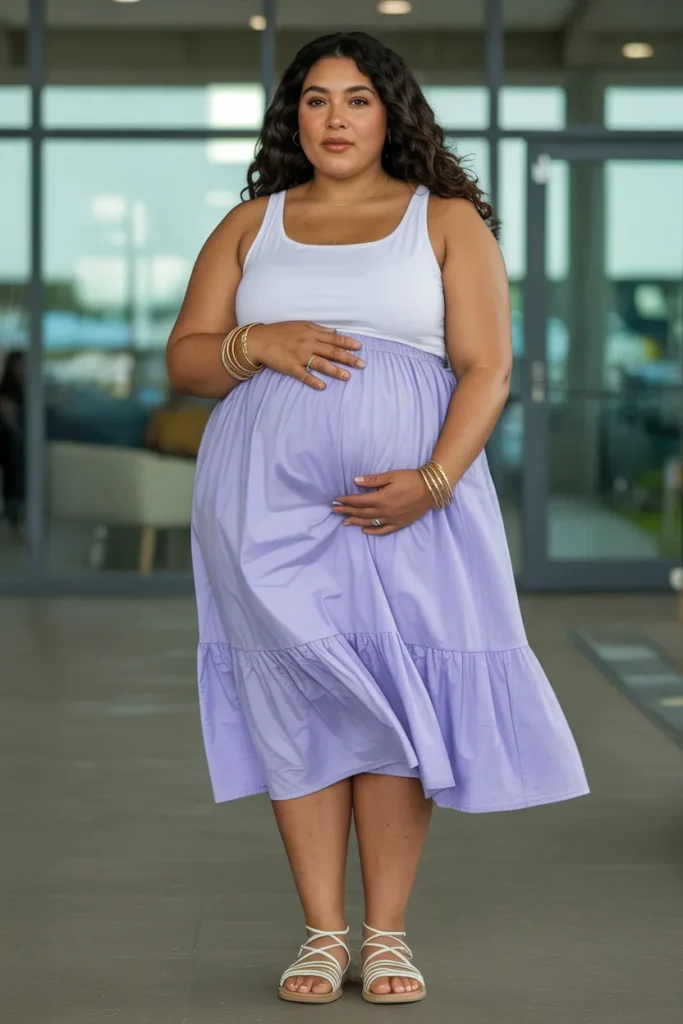Plus Size Summer Convertible Skirt Pregnancy Outfit