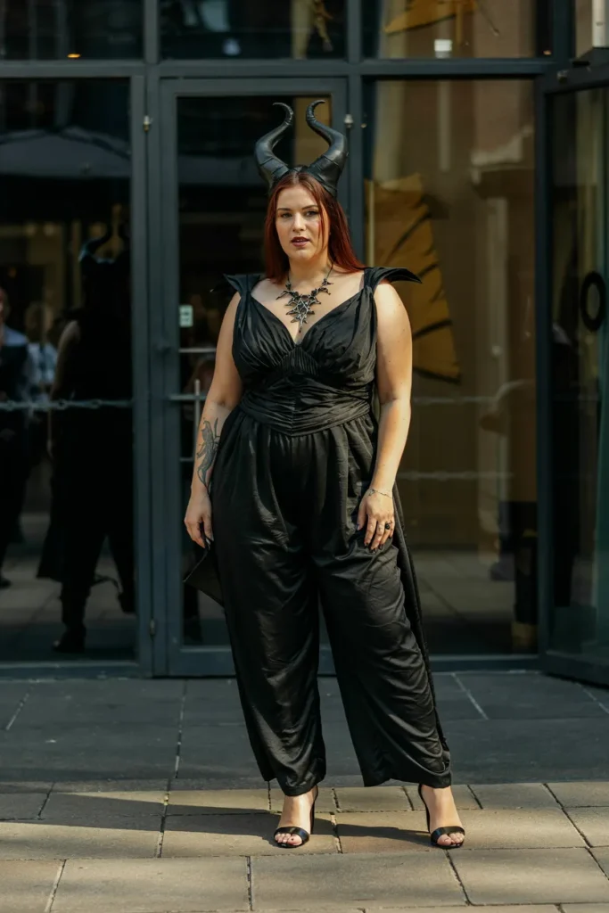 Plus Size Summer Maleficent Inspired Drapey Jumpsuit Disney Outfit