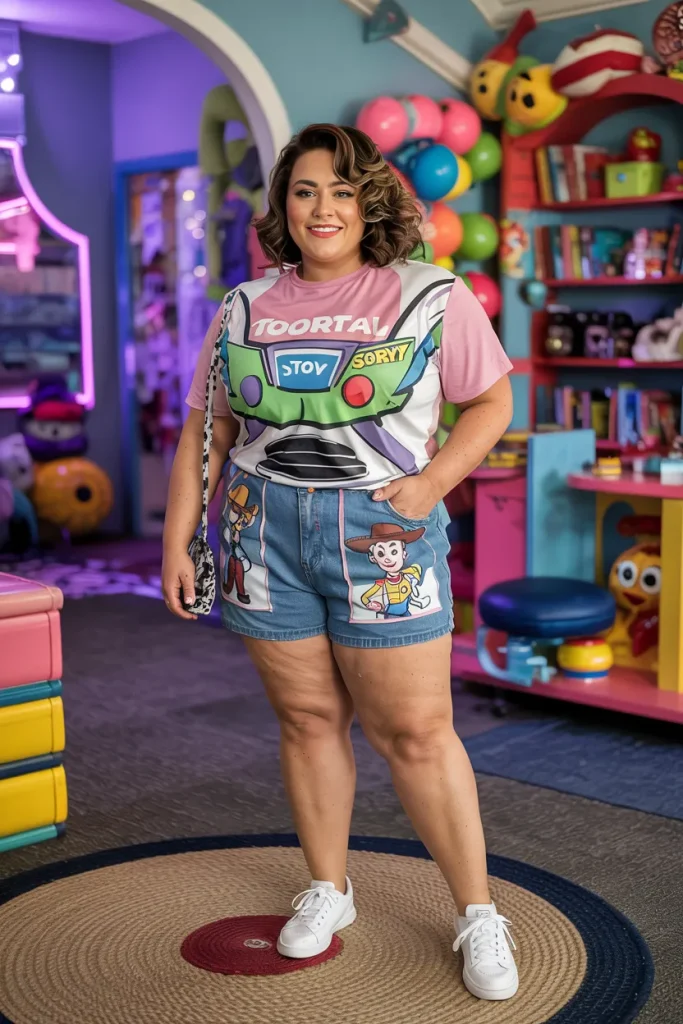 Plus Size Summer Toy Story Boardwalk Shorts Disney Outfit
