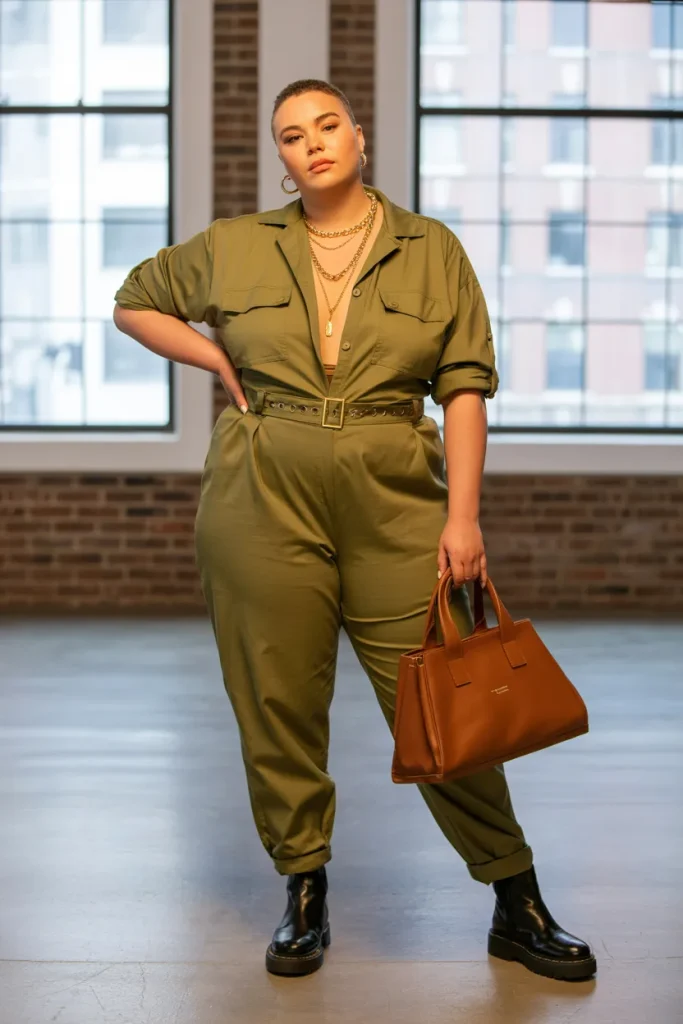 Plus Size Utility Chic Boilersuit Summer Outfit