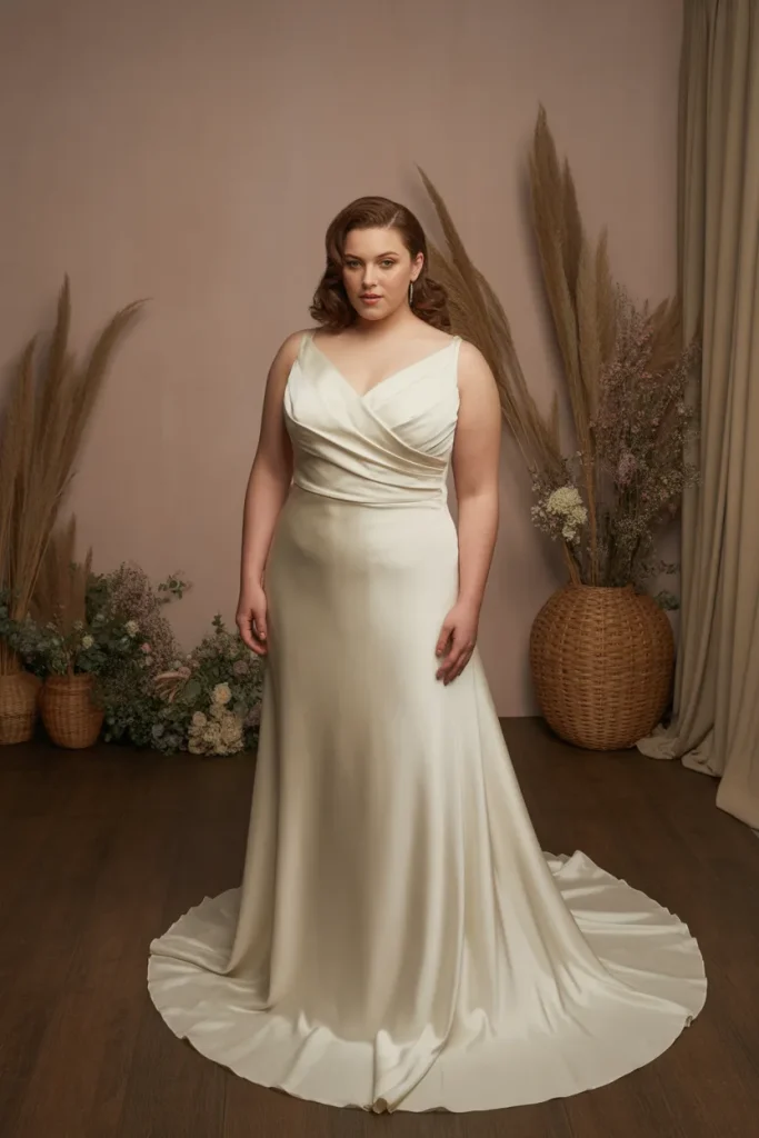 Plus Size Vintage 1930s Bias Cut Wedding Dress