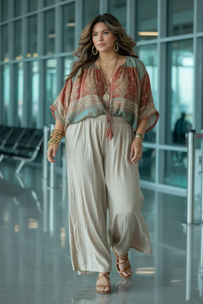 Boho Blouses with Wide Leg Pants