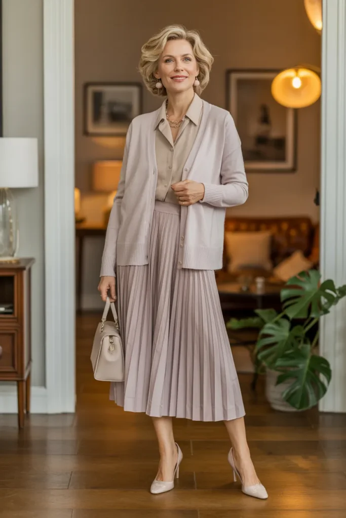 Cardigans with Midi Skirts
