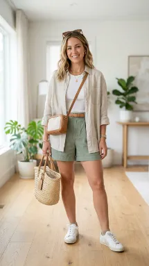 Casual Summer Layered Look for Travel Days