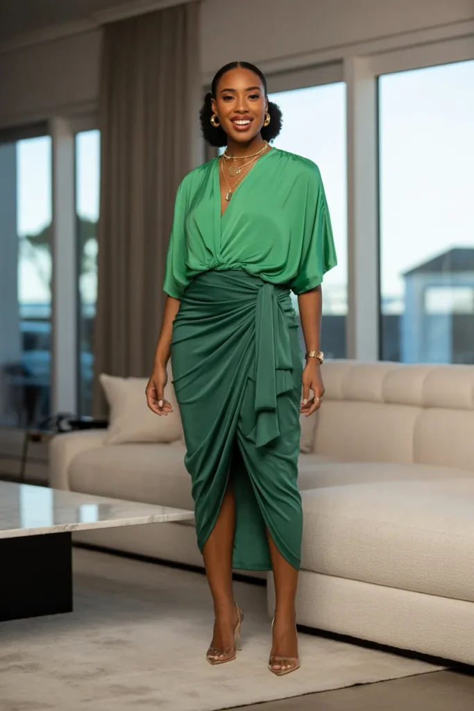 Chic Wrap Skirt Set