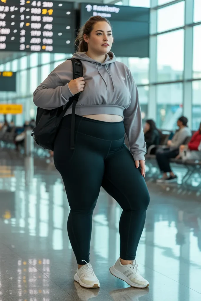 Cropped Hoodies with High Waist Leggings