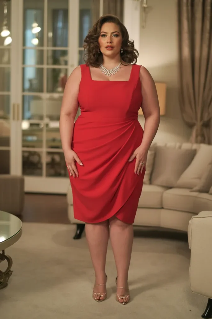 Elegant Red Cruise Dress