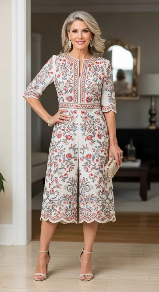 Embroidered Romper