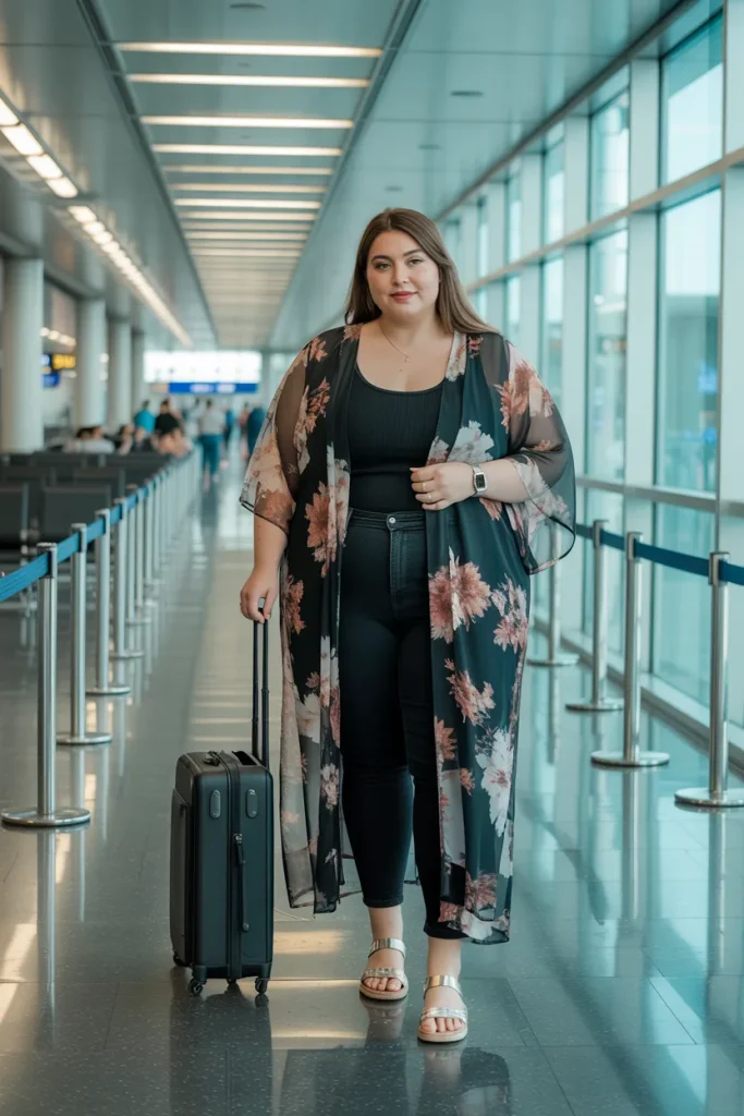 Floral Kimonos with Stretch Pants