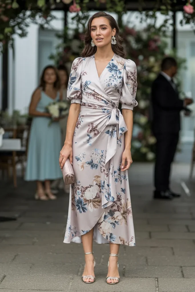 Floral Wrap Dress Outfit