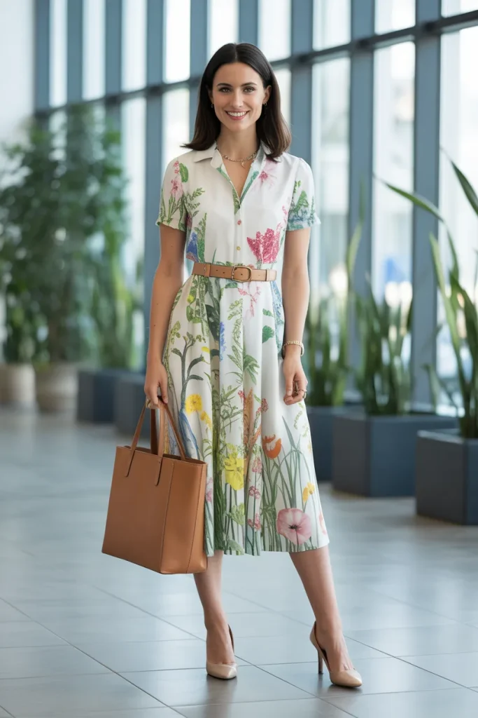 Garden Inspired Day Dress for Team Lunch