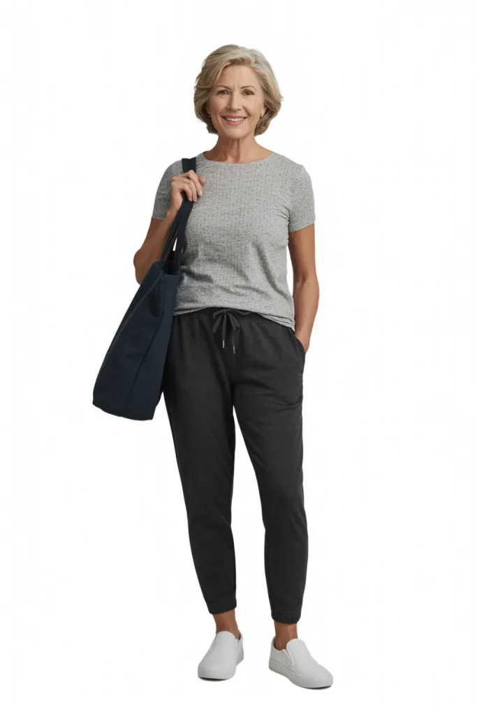 Grey Knit Tee Joggers