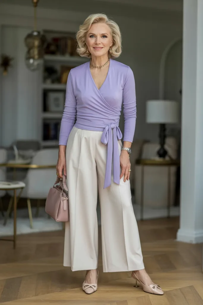Lavender Wrap Top
