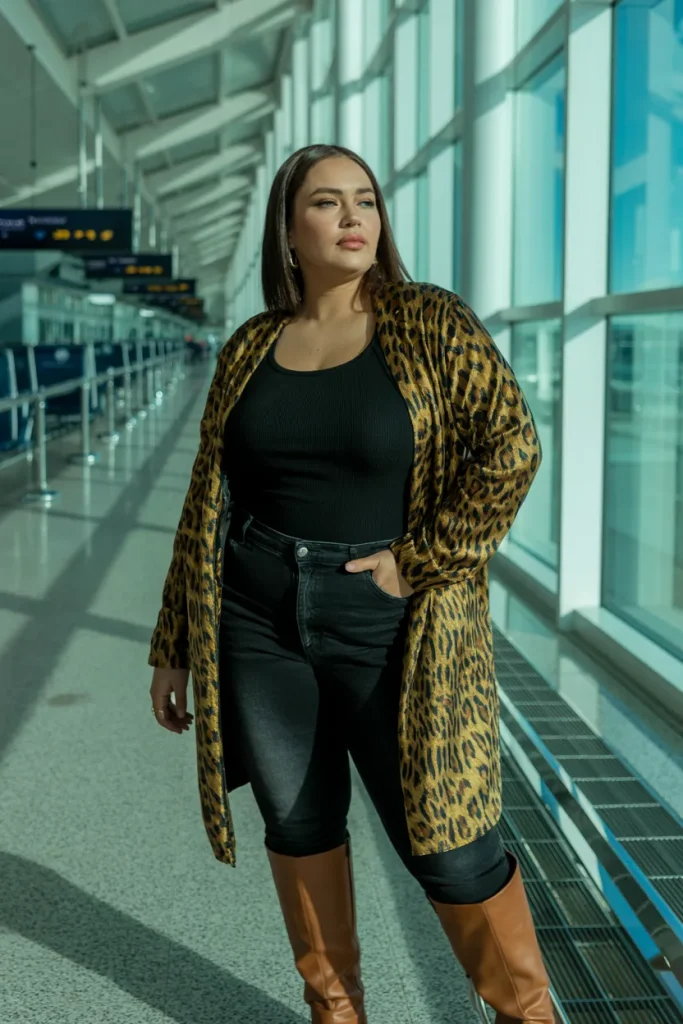 Leopard Print Cardigans with Tank Tops