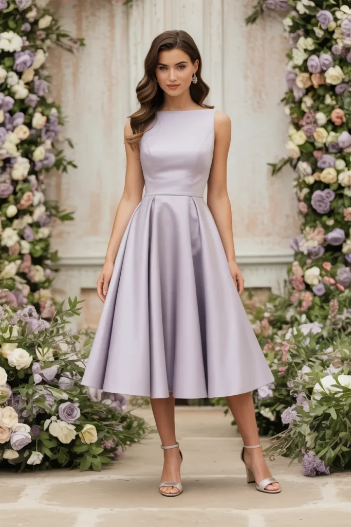 Light Lavender A Line Dress