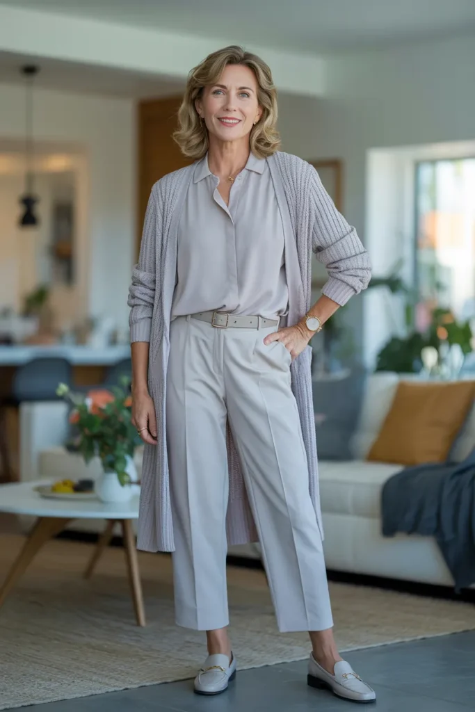 Lightweight Cardigans with Ankle Pants