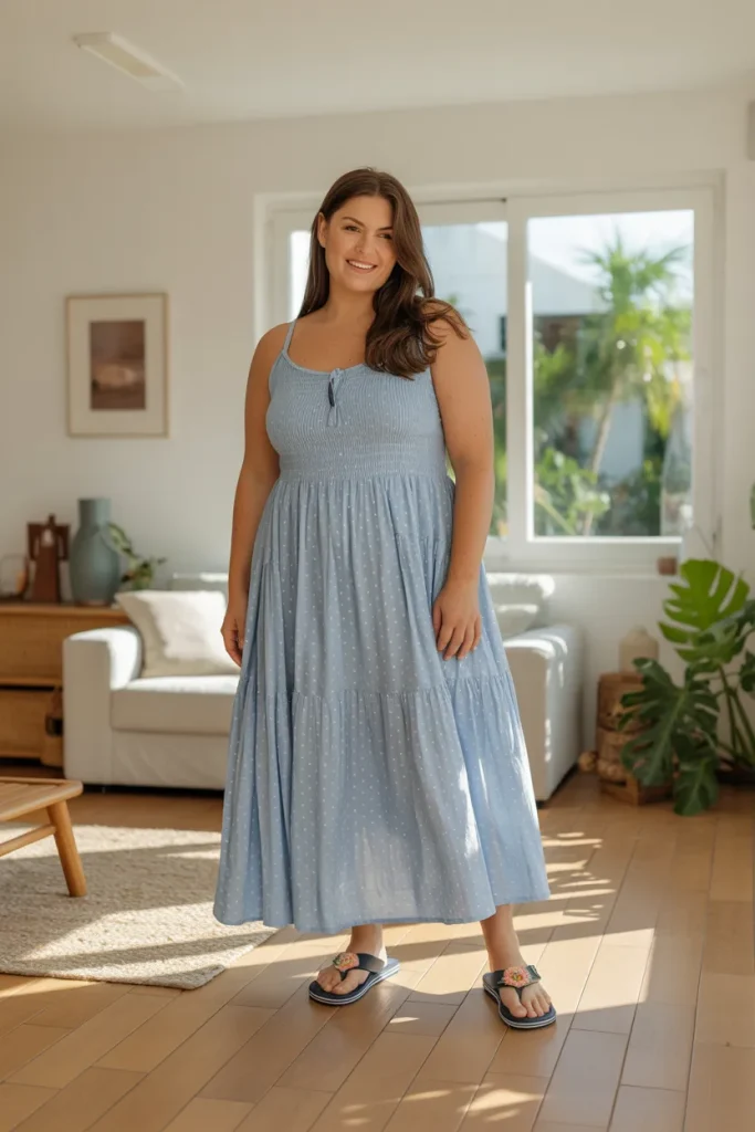 Long Dress with Flip Flop