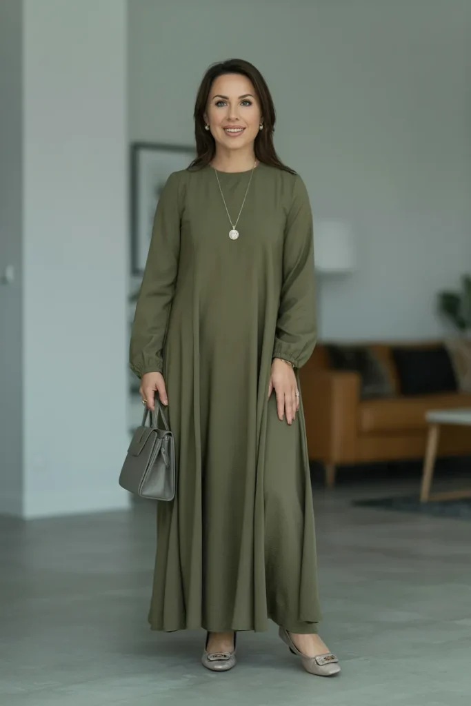 Modest Style in Olive Hues