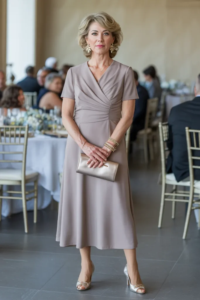Neutral Taupe Modern Dress