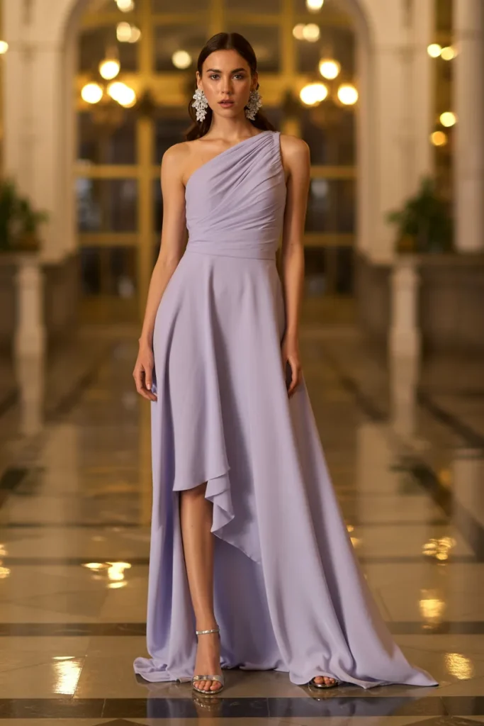One Shoulder Gown Outfit