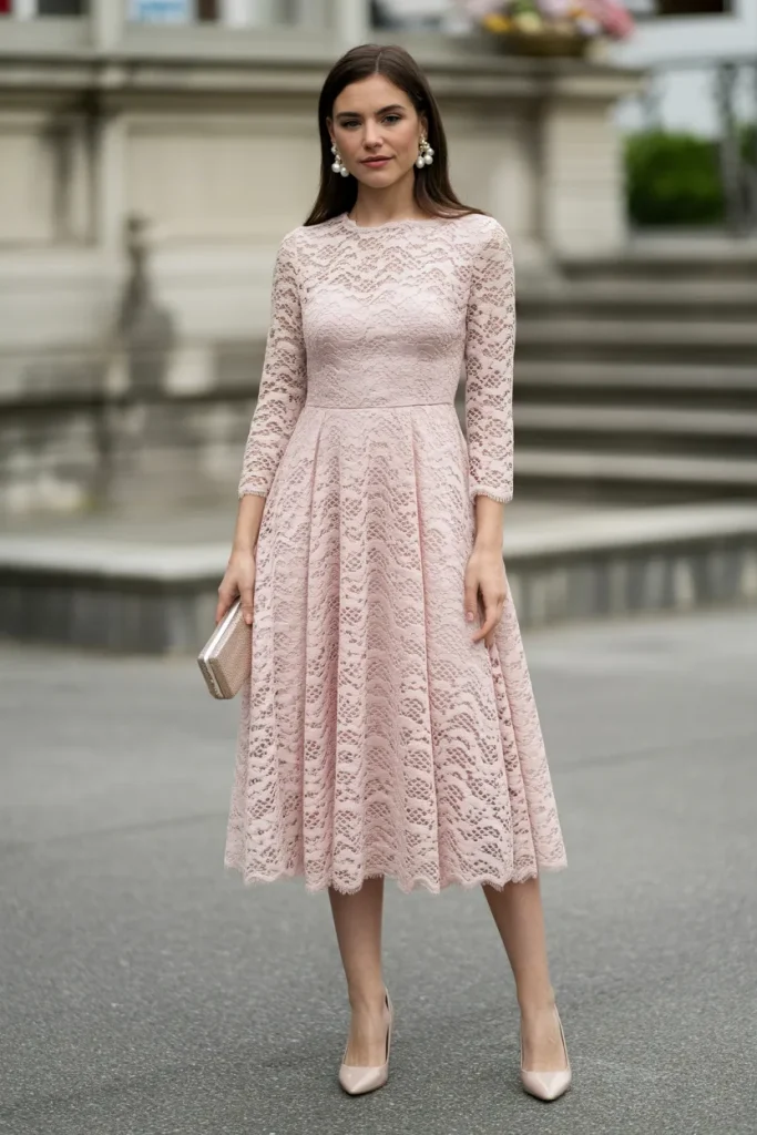 Pastel Lace Dress Outfit