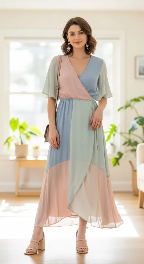Pastel Wrap Dress