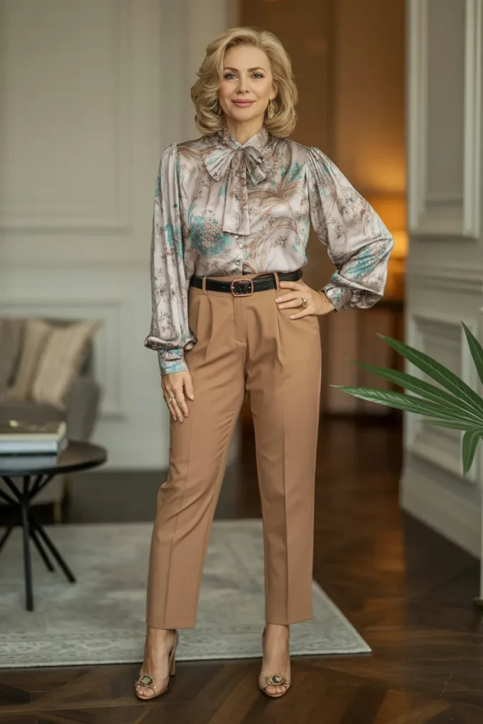 Printed Blouses with Solid Pants