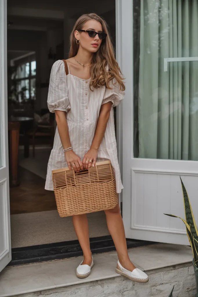 Rattan Bag and Espadrilles