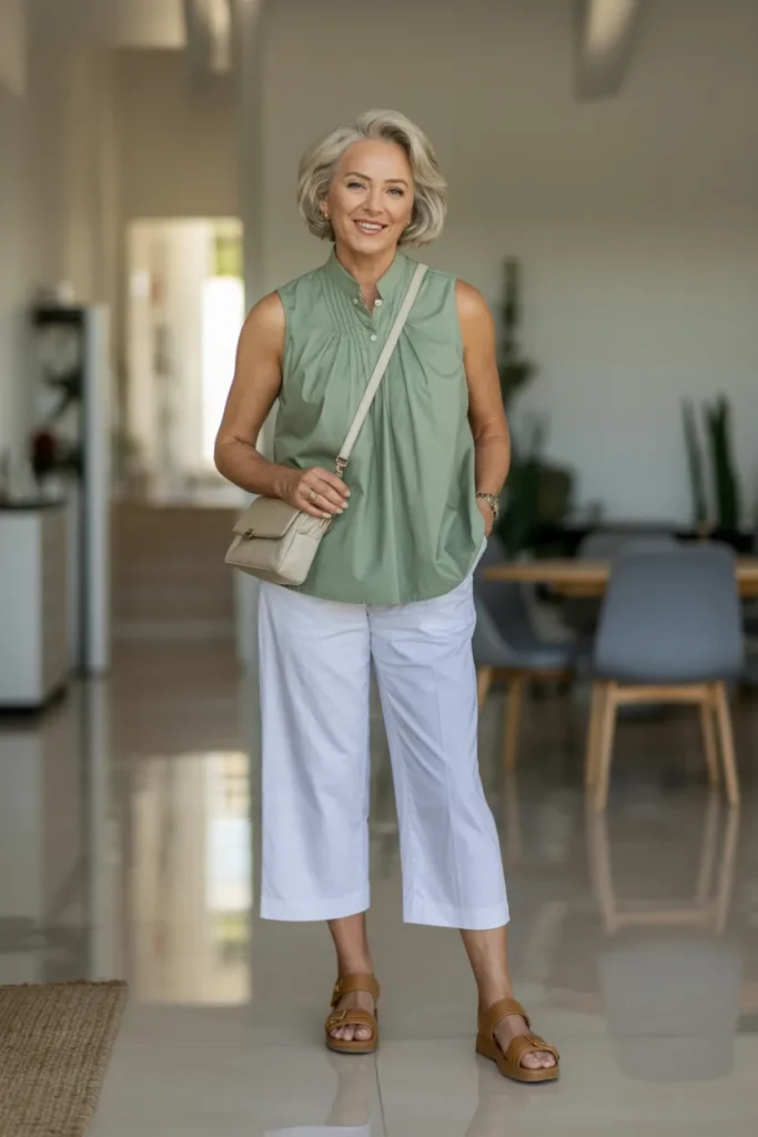 Sage Green Blouse Outfit