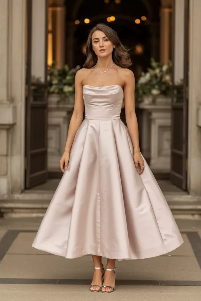 Strapless Elegant Wedding Dress for Guest