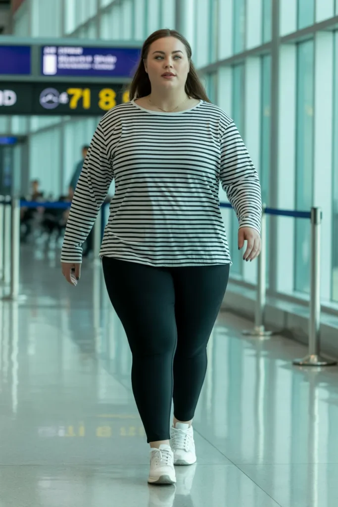 Striped Tops with Leggings