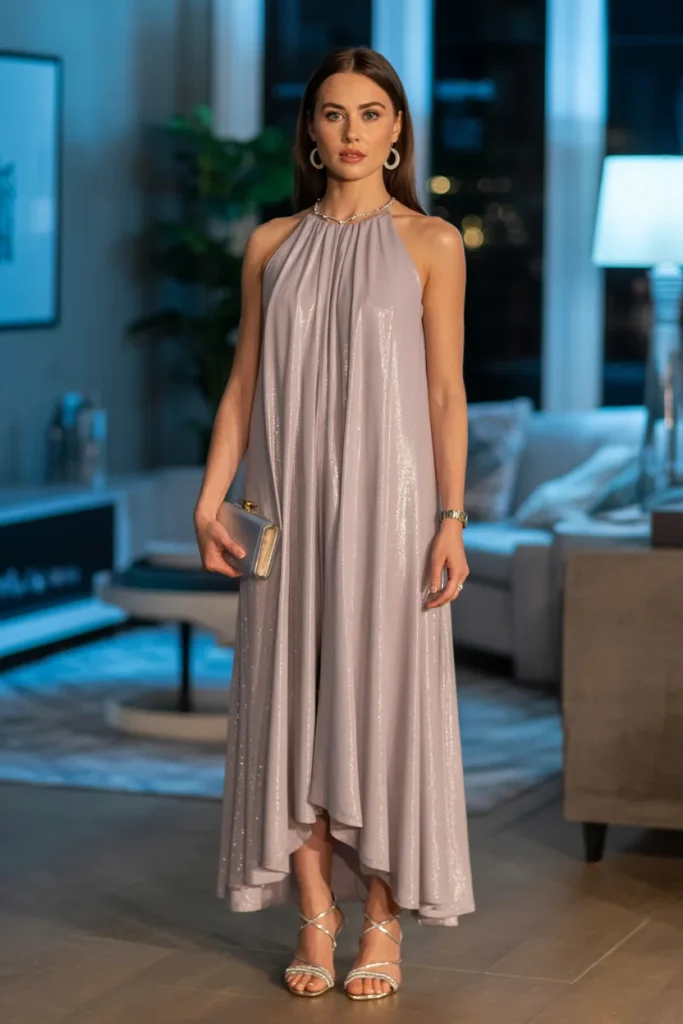 Subtle Metallic and Flowing Silhouettes