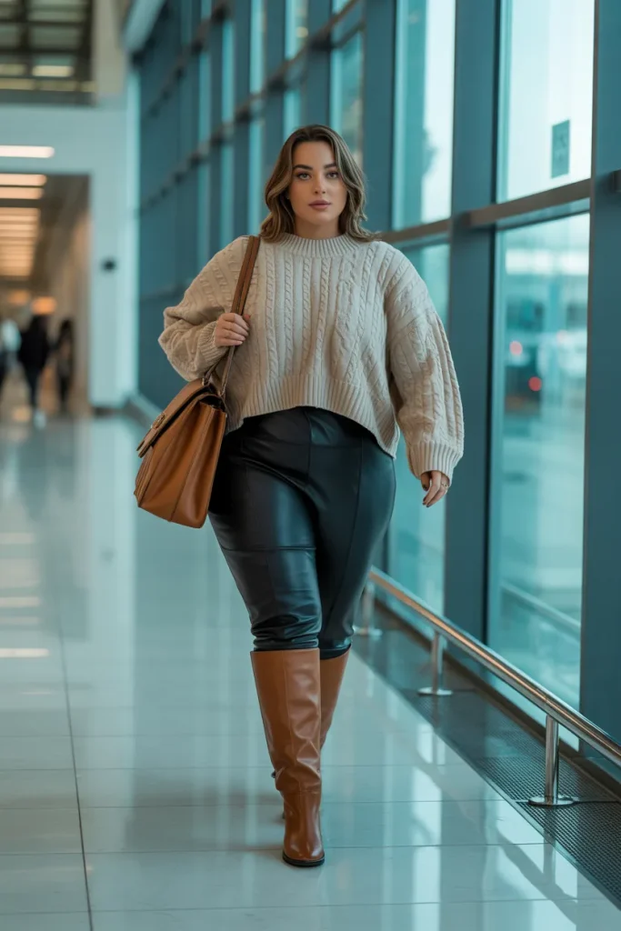 Sweaters with Leather Leggings