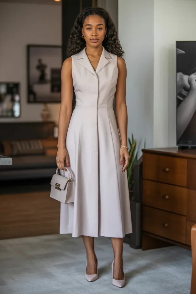 Tailored Midi Dress