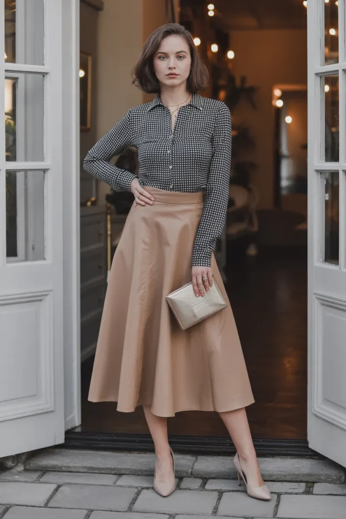 Trendy Top with Midi Skirt