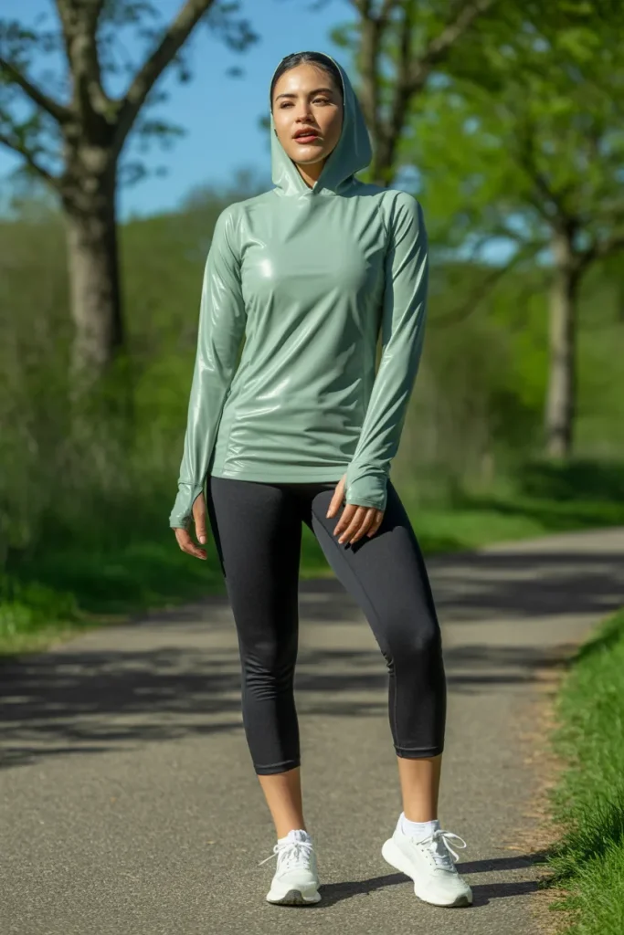UV Protective Hoodie Capri Leggings