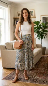 White Vest Top with Skirt