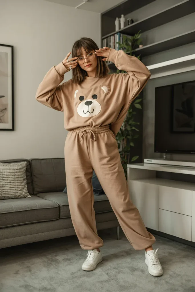 Bear Bodysuit with Sweatpants