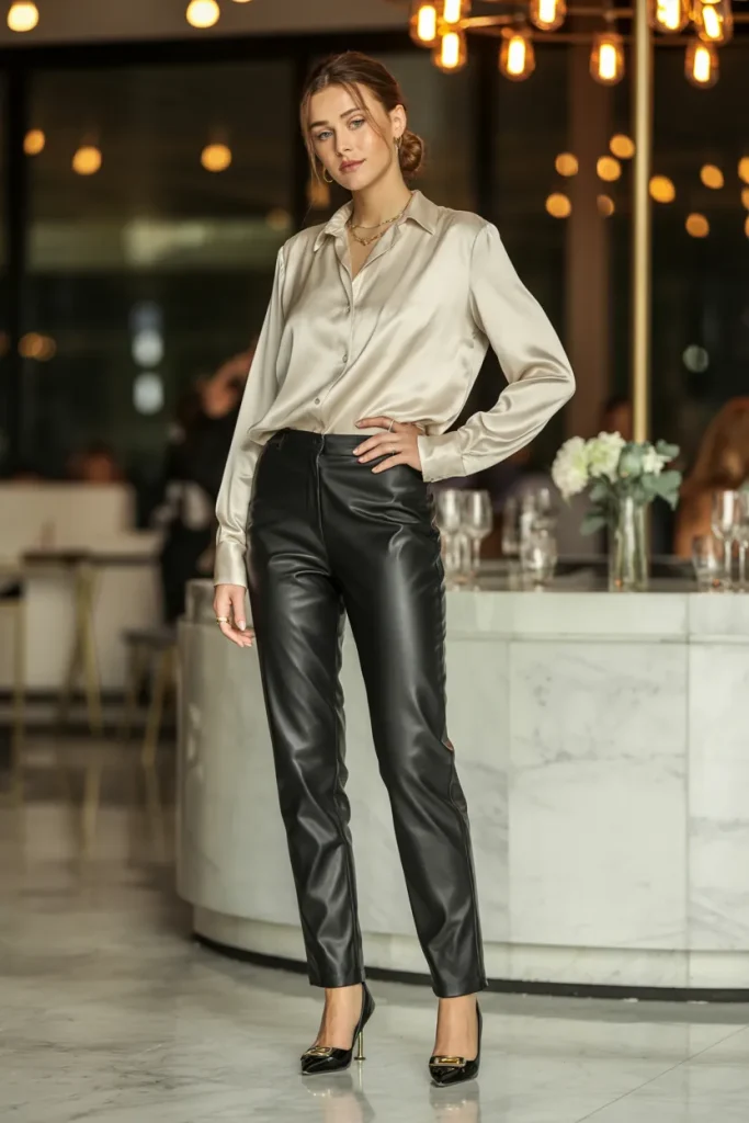 Black Leather Minimal Look