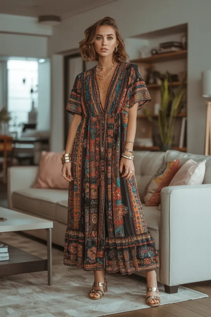 Boho Chic Maxi Dress Inspired by Shein