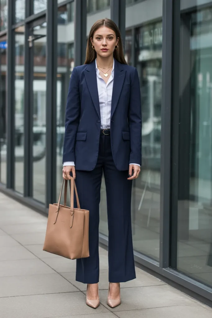 Classic Navy Suit for Job Interview