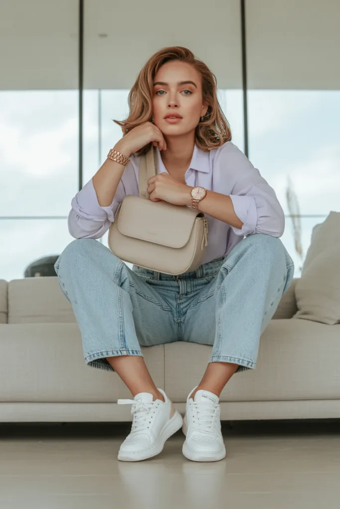 Comfortable Sneakers with Casual Jeans