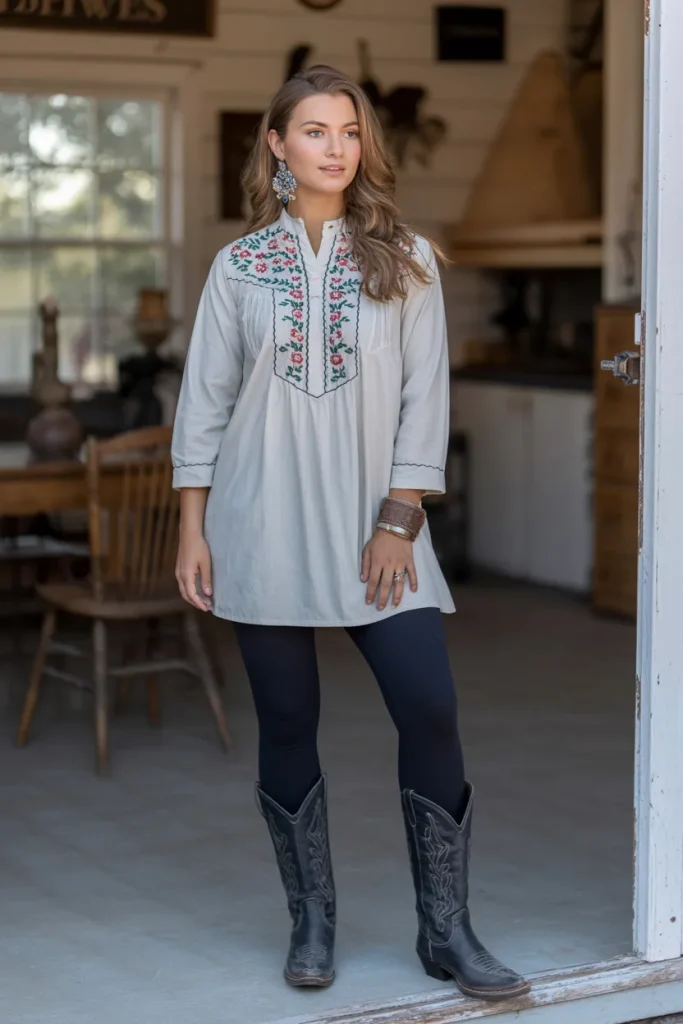 Embroidered Tunic and Leggings