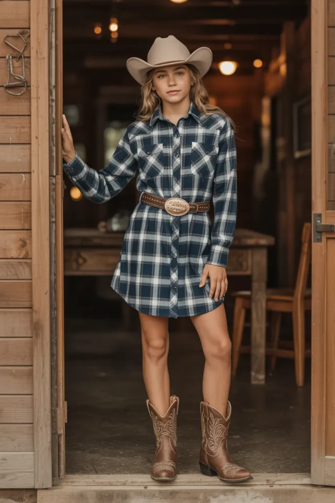Flannel Shirt Dress