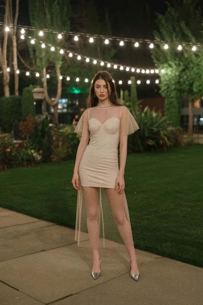 Glitter Mesh Dress