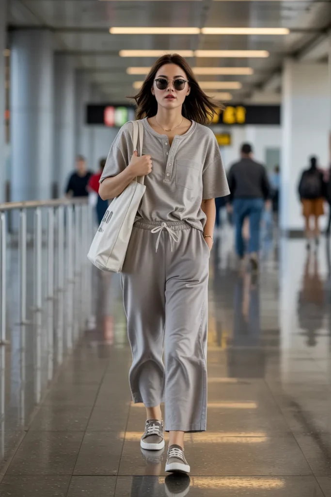 Henley Shirt with Drawstring Pants